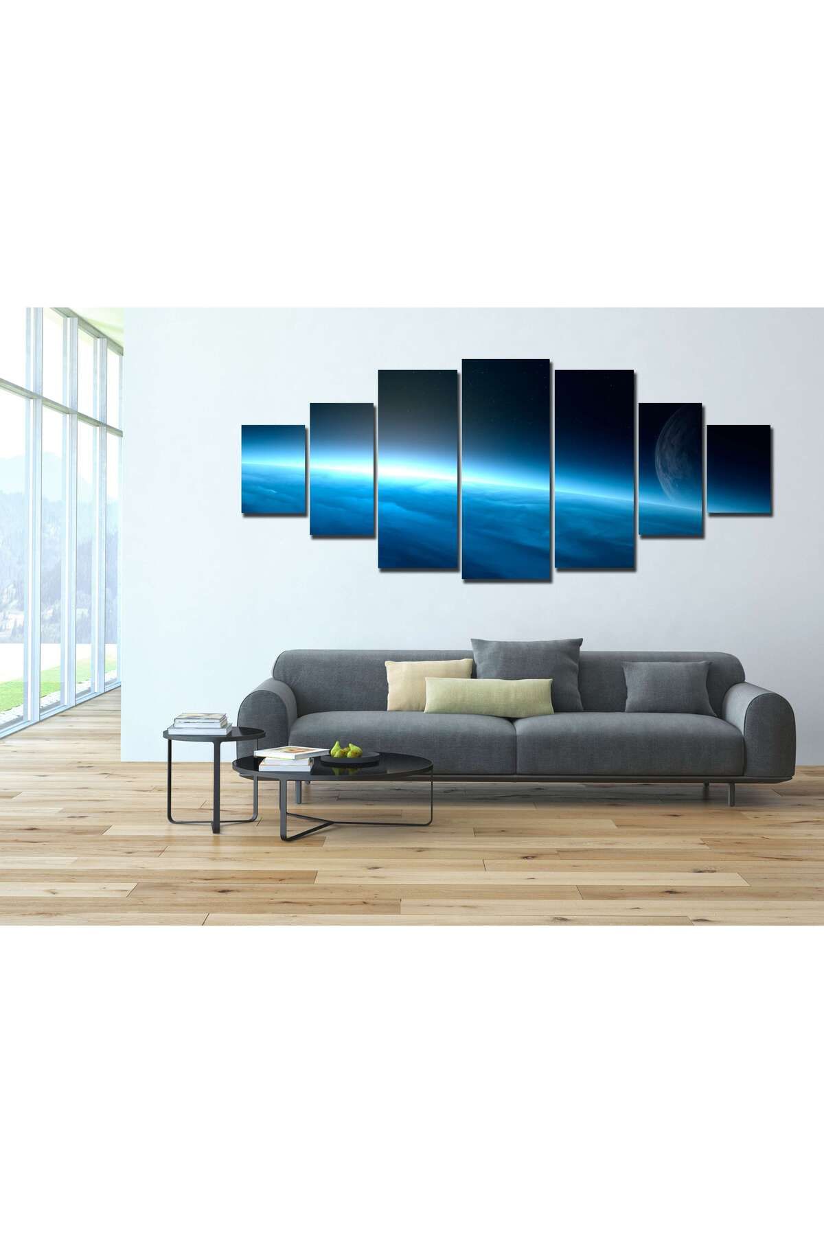 startonight-Set Tablou DualView Startonight Univers albastru, 7 piese, 100 x 240 cm 4