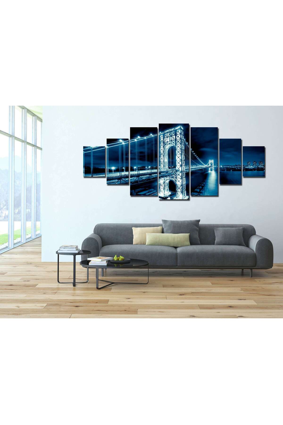 startonight-Set Tablou DualView Startonight Pod albastru, 7 piese, 100 x 240 cm 4