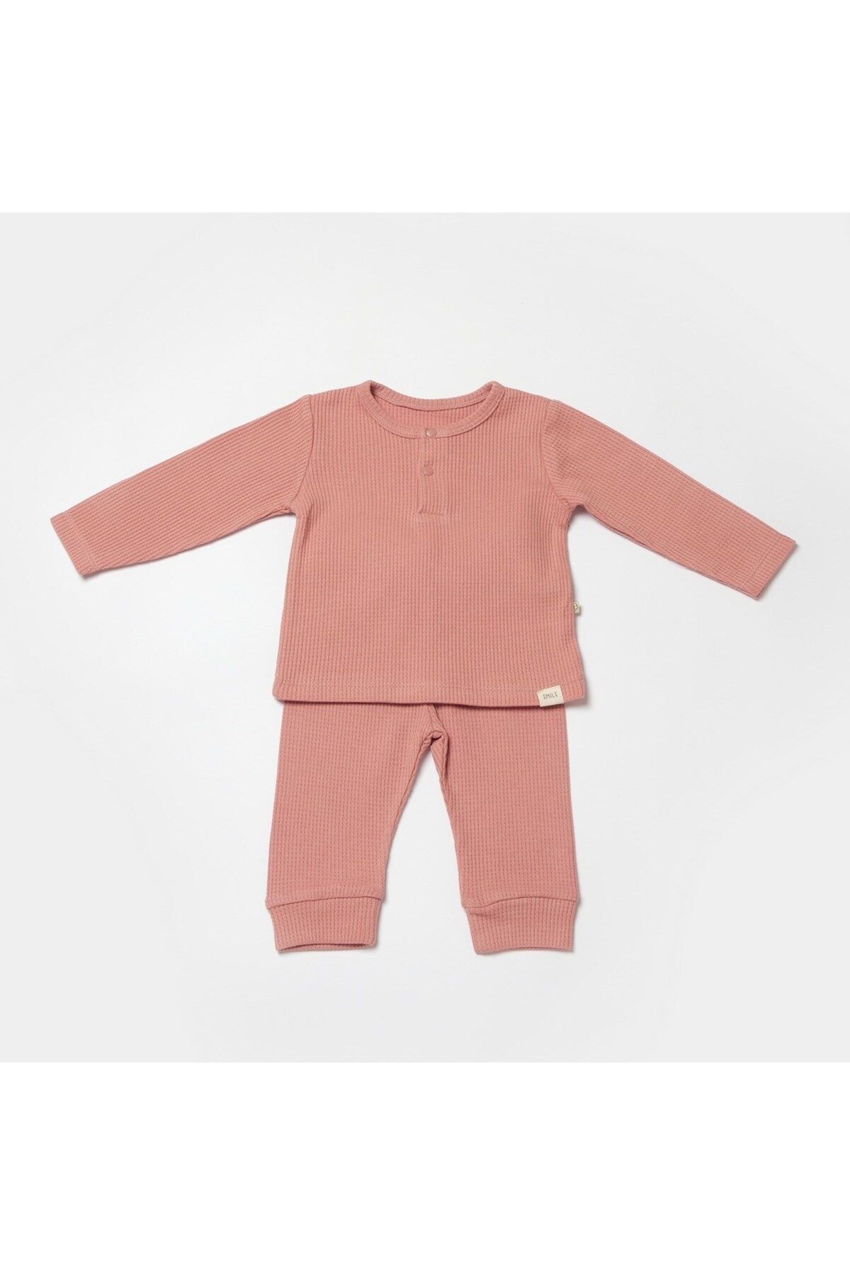 MBB ETİCARET Bibaby Biorganic Waffle Smile 2'Li Takım 59785 Red-Brown