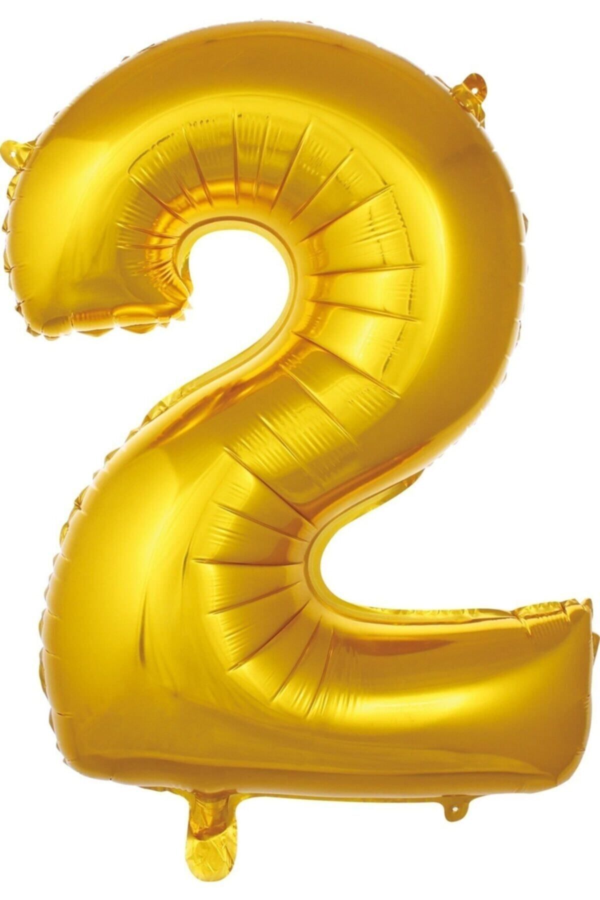 ikm balon Fırsat Ayı Balon 2 Rakam 76 Cm Gold Folyo Balon 34 Inc