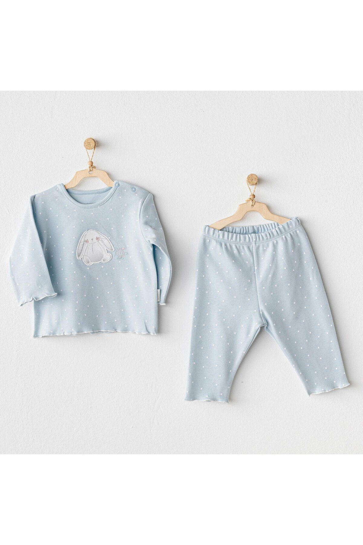 MBB ETİCARET Andywawa AC25636 Cuddly Bunny Bear 2'Li Takım Blue