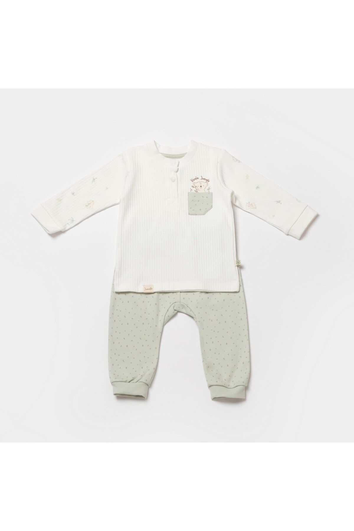 MBB ETİCARET Bibaby Biorganic Koala Jungle 2'Li Bebek Takım 59776 Mint