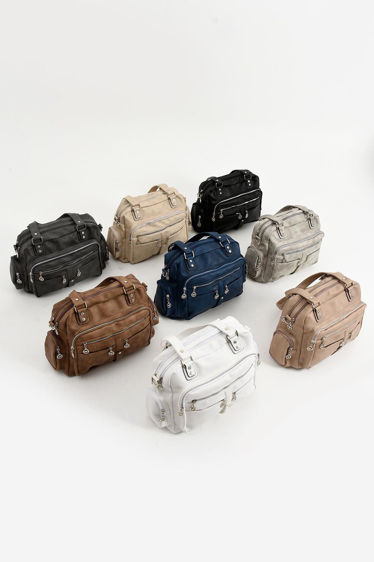 H&D COLLECTİON-Geantă de mână și de umăr de dimensiuni mari, convenabilă, din piele moale, cu mai multe compartimente 543 4