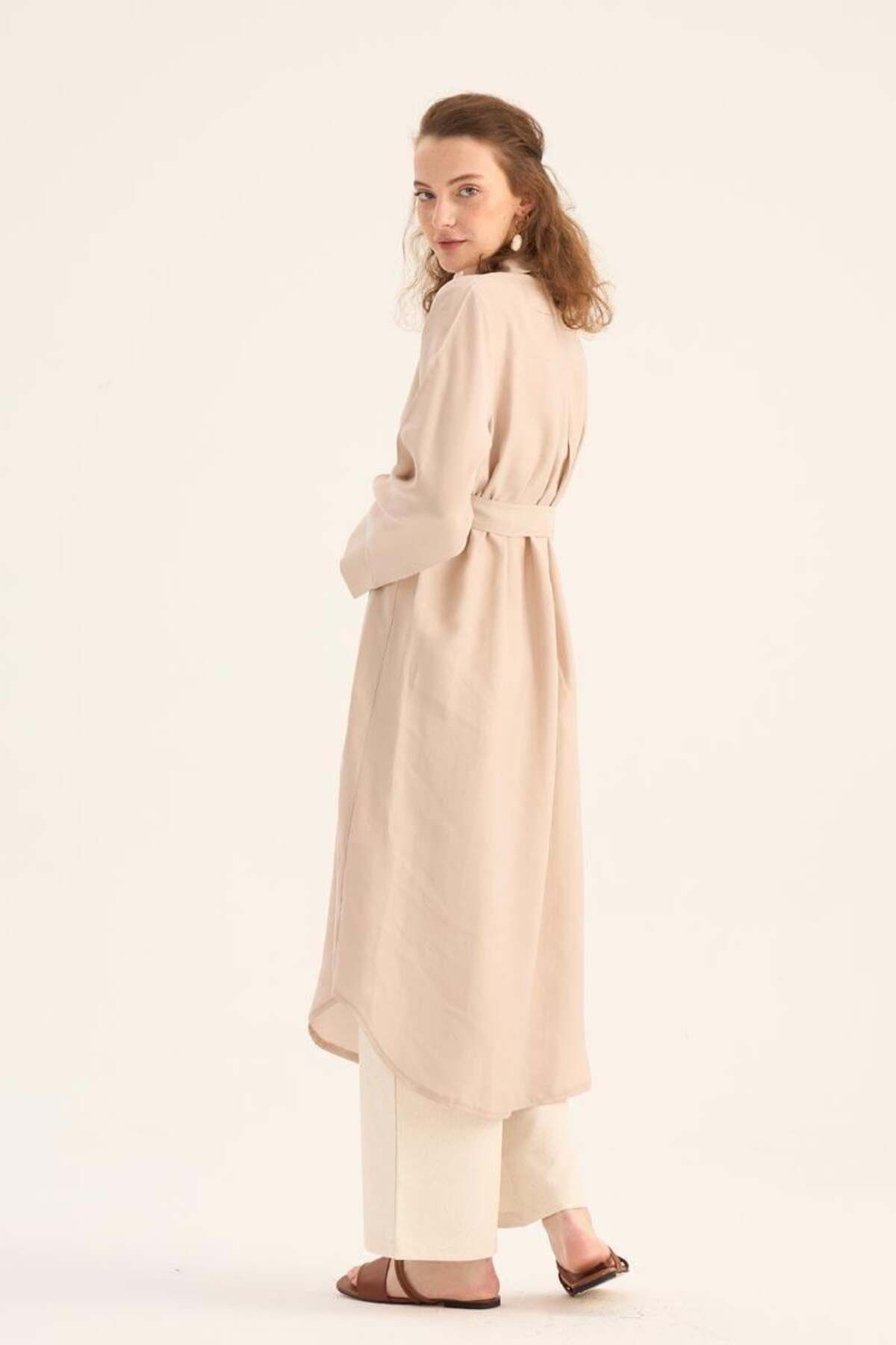 ALYOSHA FASHION Eteği Kavisli Tunik Taş