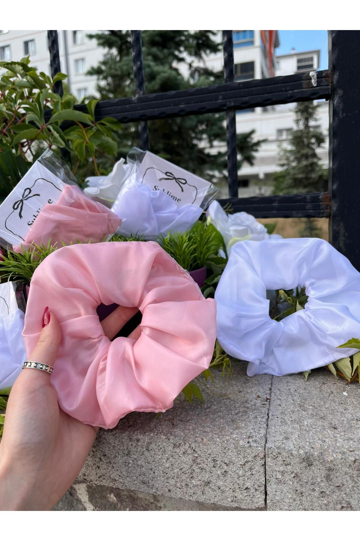 Sublime Butik Saten Kumaş Topuz Tokası 2'li Set