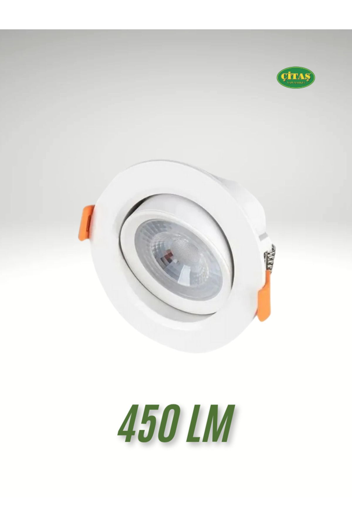 ÇİTAŞ GÜNIŞIĞI RENK 7W EXTRA ENERJİ TASARUFLU BANYO MOBİLYA DOLABI/ASMA TAVAN SPOTU 450 LM (3200K)