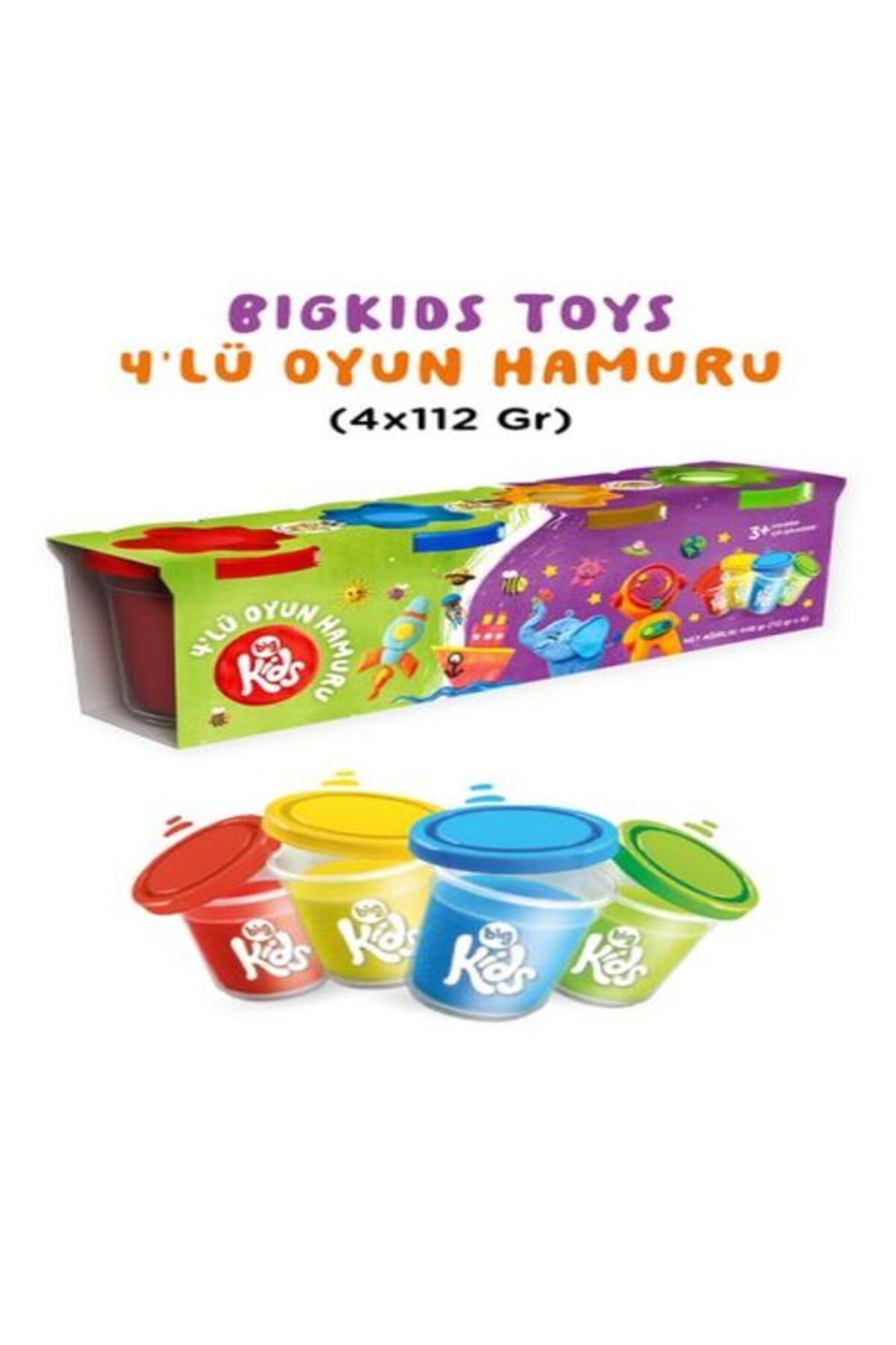 Karatay Yayınları Bigkids Toys 4Lü Oyun Hamuru 4X112 Gr