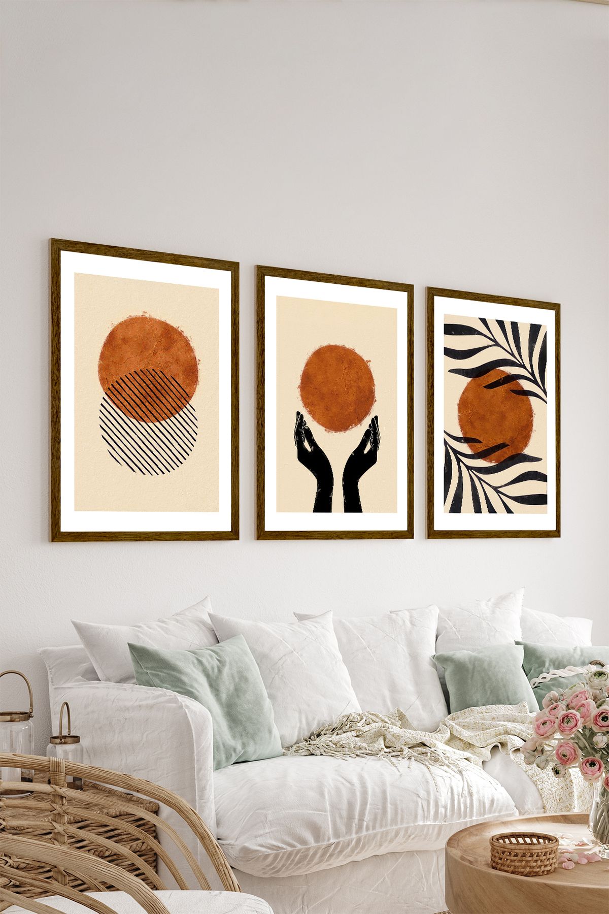 artflow 3 Parça Çerçeve Görünümlü Mdf Tablo Seti