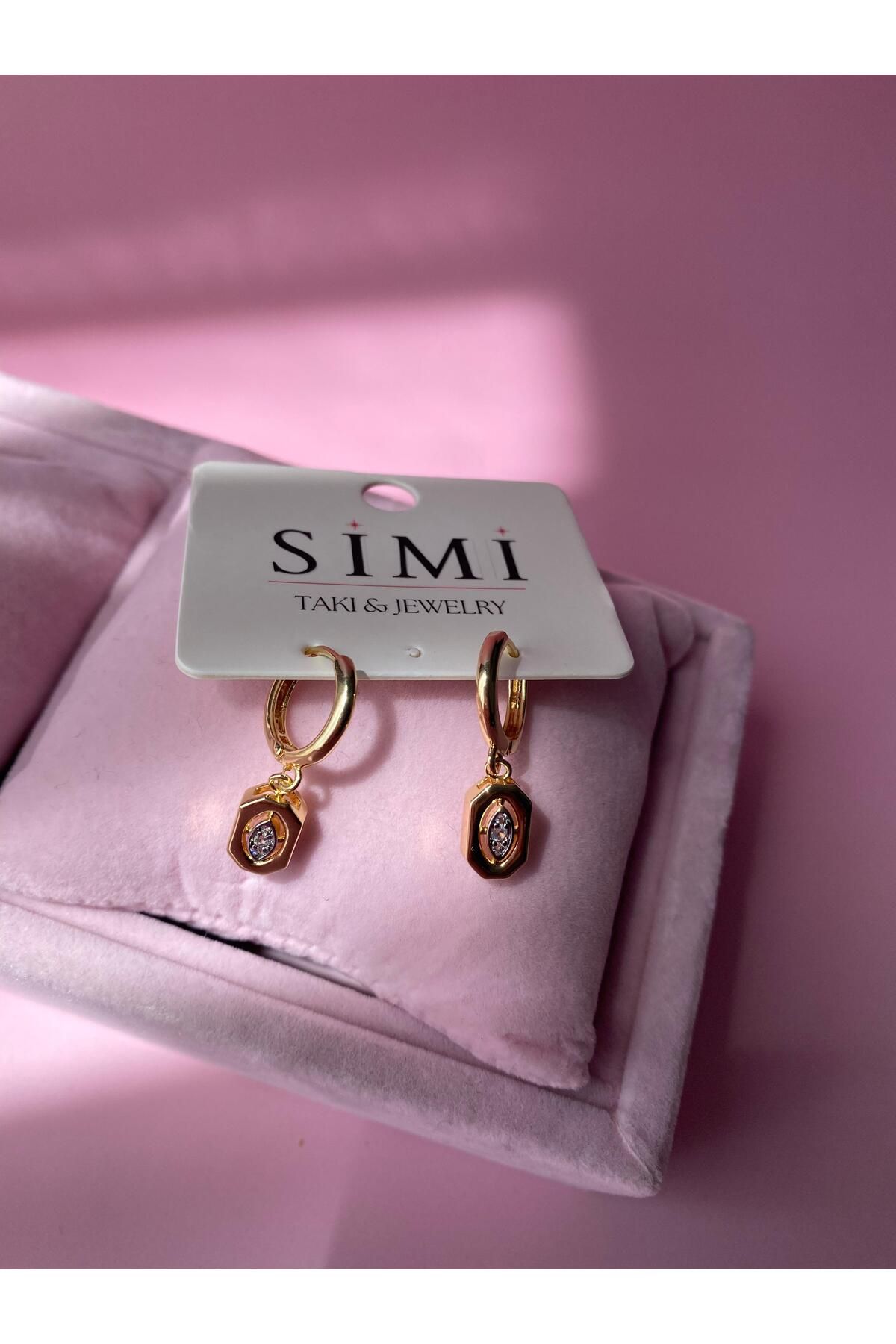 SİMİ TAKI VIP Vintage Gold Küpe