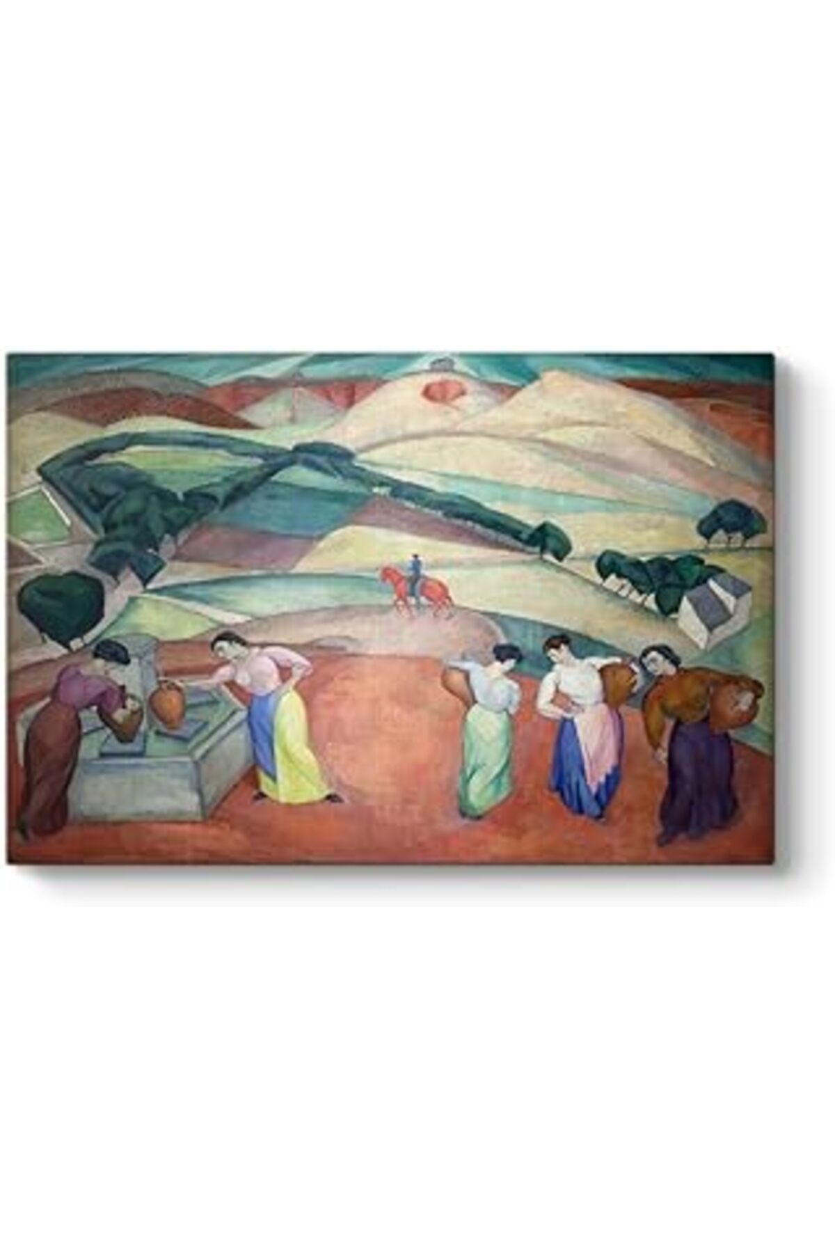 NETWORK ART Diego Rivera - At The Fountain Of Toledo Tablosu 60 X 40