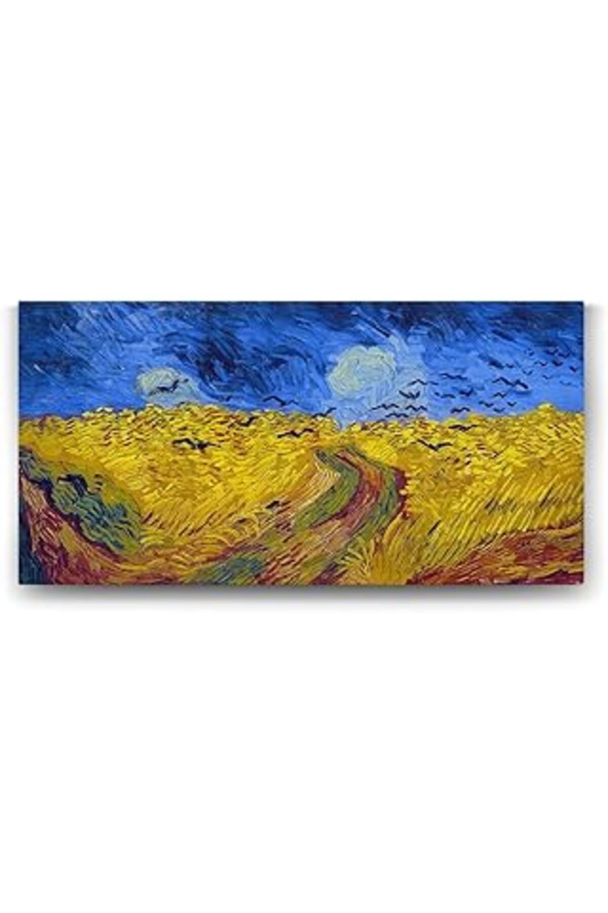 NETWORK ART Vincent Van Gogh - Wheat Field Tablosu - 120X60Cm