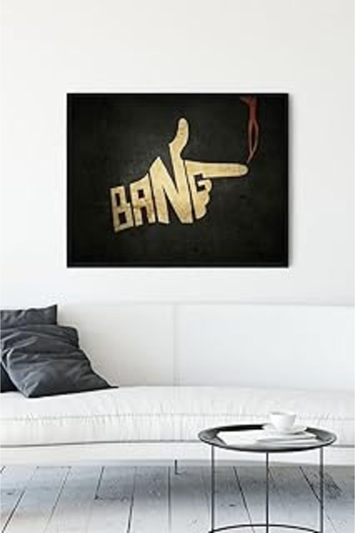 Pazarcan Postermanya (Pster10020) Bang Eğlenceli Mizahi Çerçeveli Tablo (50X70Cm)