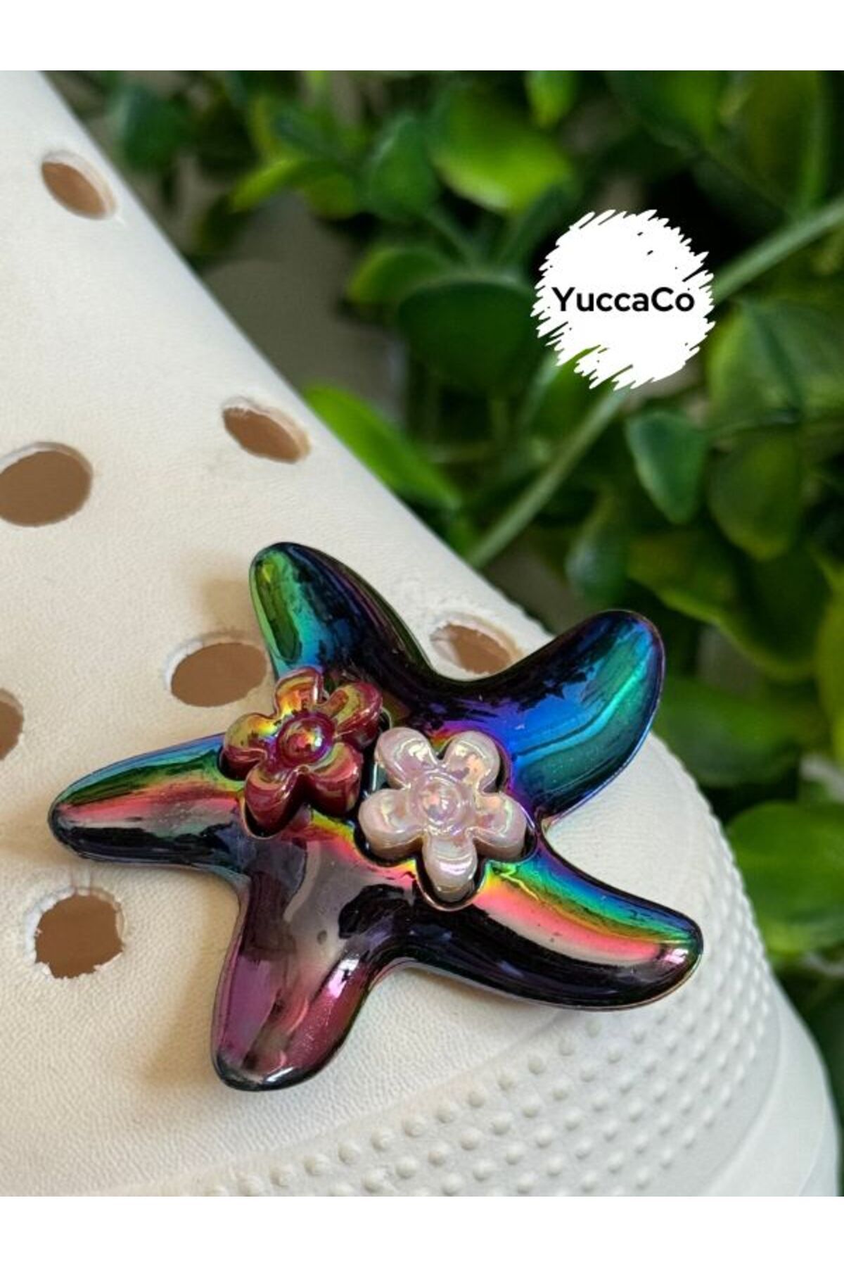 Crocs Çiçekli 3D Zincir Terlik Süsü/Üç Boyutlu Terlik Zinciri Charmı/Jibbitz