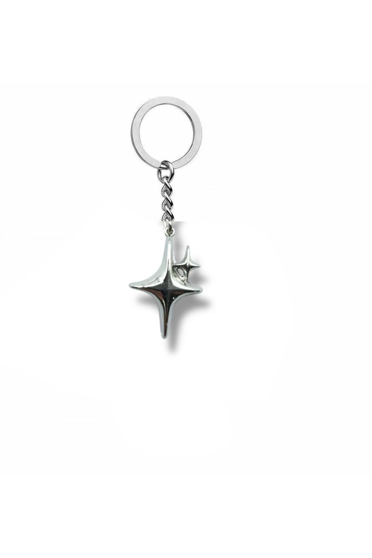 Herşey Nota Shiny Star Unisex Zamak Kaplama Anahtarlık – Işıltıyı Yanında Taşı
