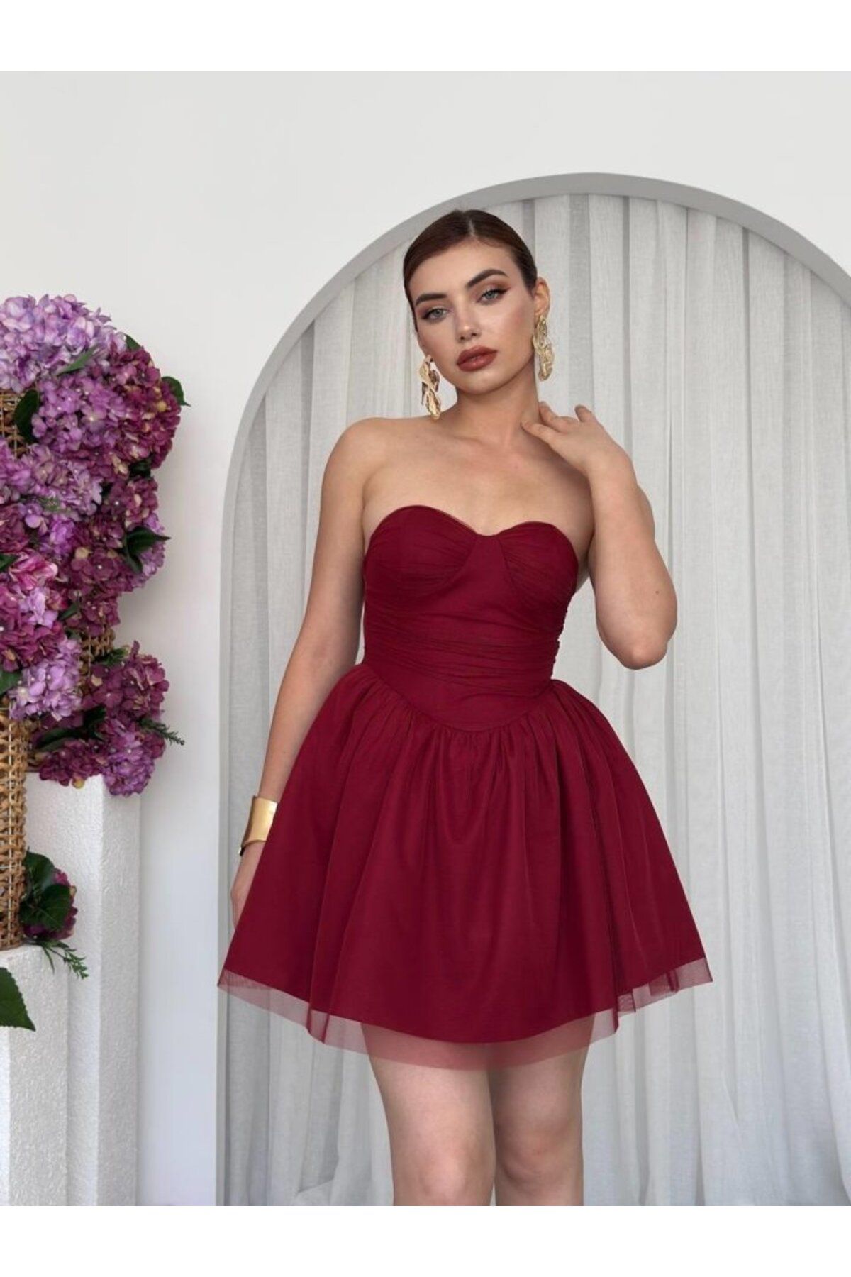 velmorafashion Xoxa Straplez Elbise