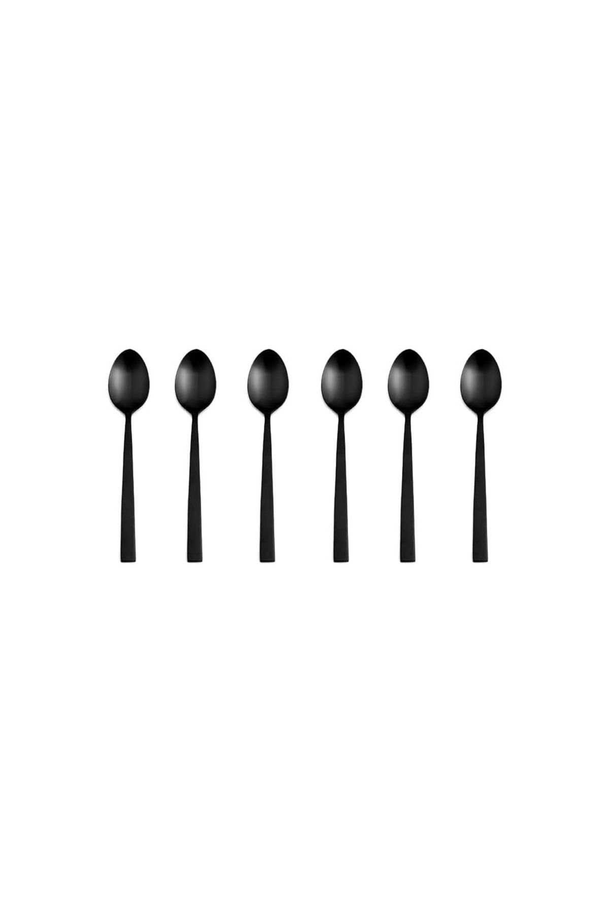 ASTERA Porland Mat Siyah Tatlı Kaşığı 16 cm 6 adet