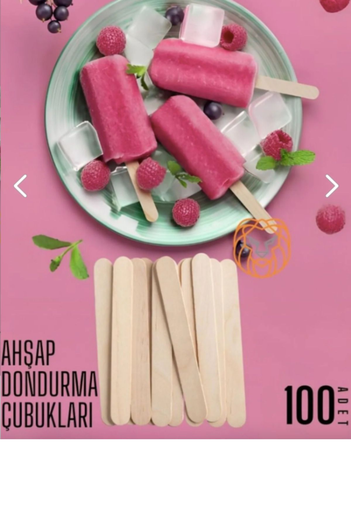 YOMNA Dondurma Çubukları Ahşap 100 ADET