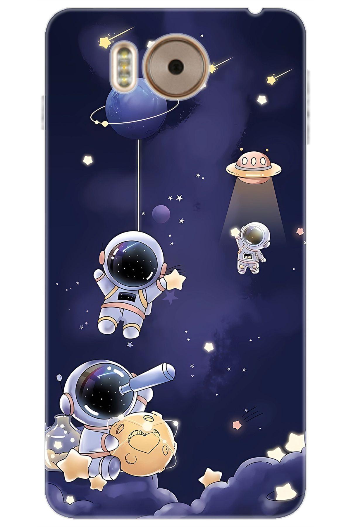 Ceppare Vestel Venüs V3 5580 Uyumlu Kılıf Desen Baskılı Silikon Astronot STK:630 CP-gaYxS3u