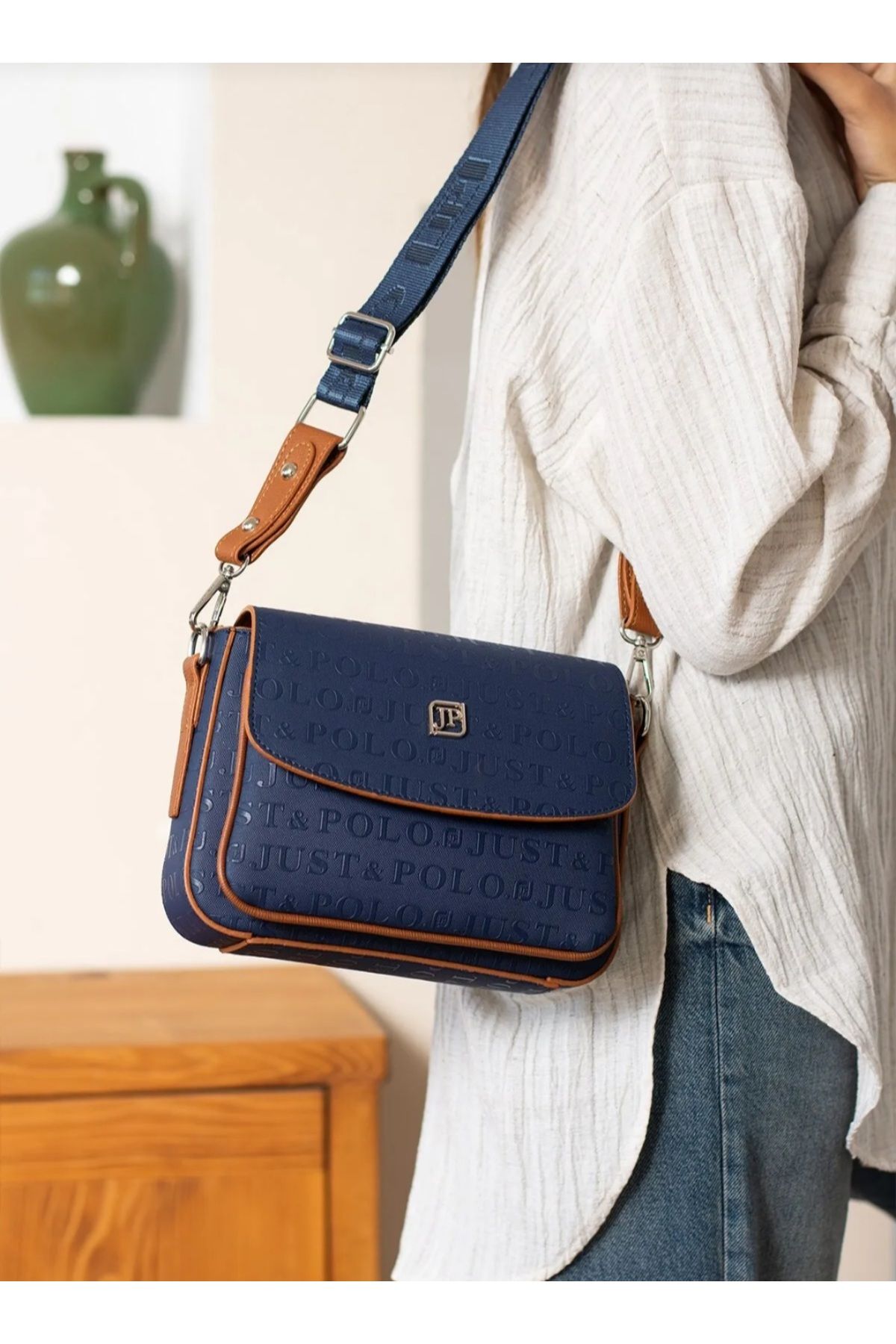 çkn sedat çakan çanta & fular & aksesuar 3 compartment lid model women shoulder bag