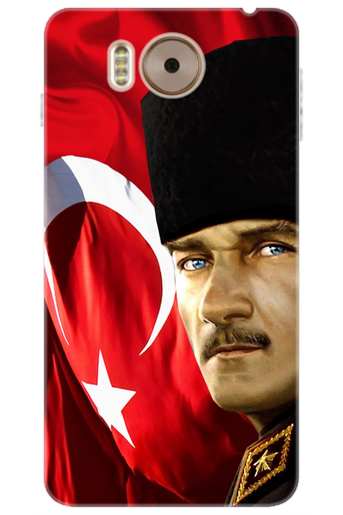 Ceppare Vestel Venüs V3 5580 Uyumlu Kılıf Desen Baskılı Silikon Atatürk ve Türk Bayrağı STK:726 CP-hhWBRk9