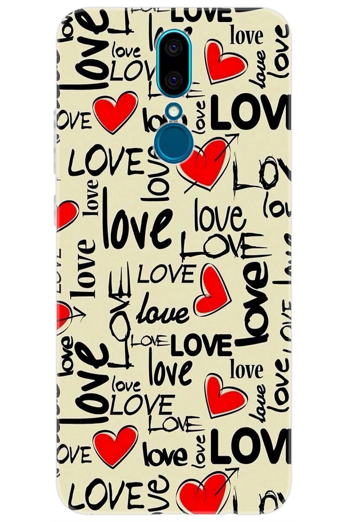 Ceppare Vestel Venüs V7 Uyumlu Kılıf Desen Baskılı Silikon Love Serisi STK:728 CP-EoG9mor