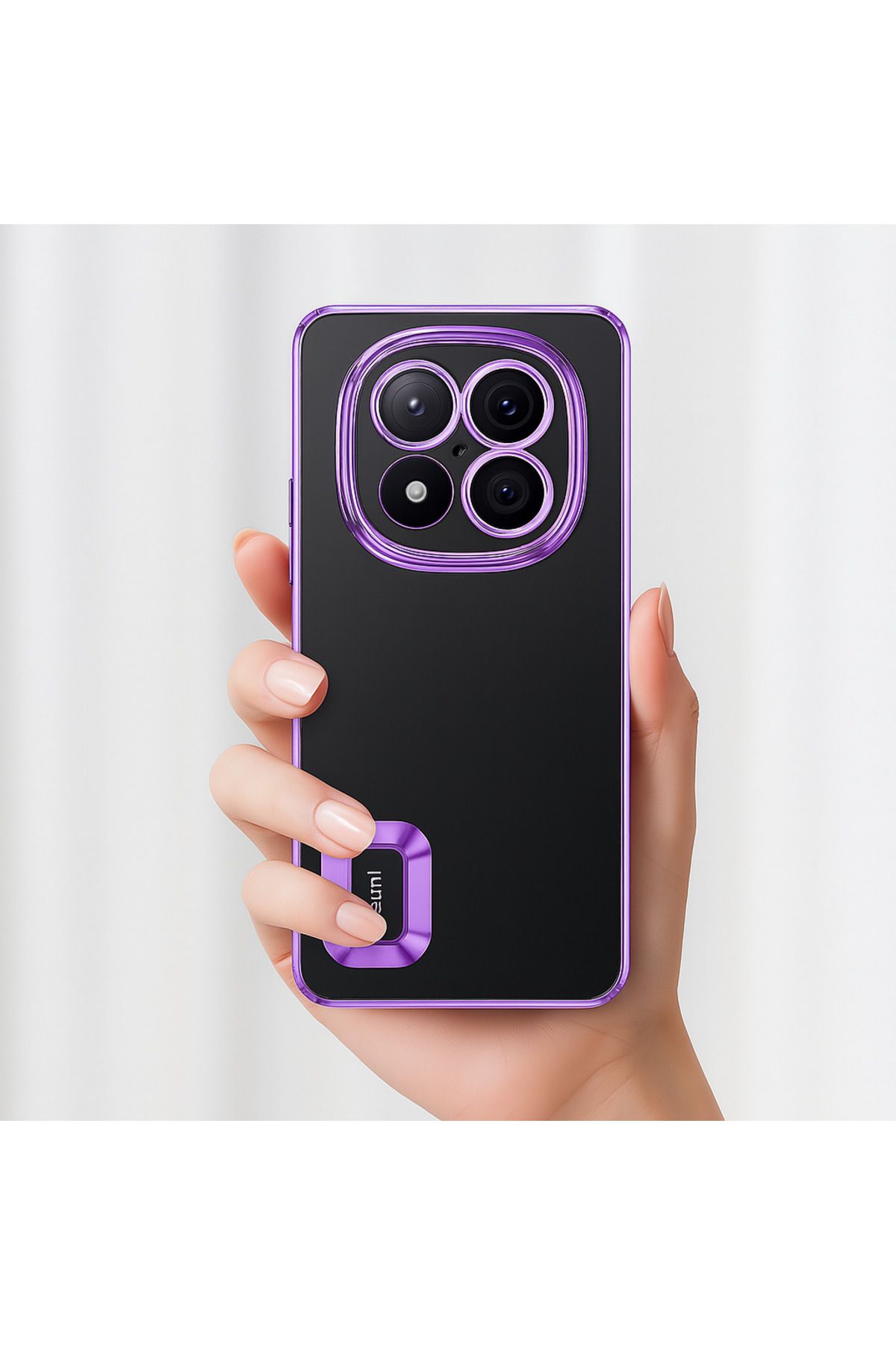 Rivor Xiaomi Redmi Note 14 Pro 4G Kılıf Kamera Korumalı Kenarları Renkli Şeffaf Logo Gösteren Parlak Kapak