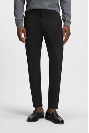 BOSS Erkek Normal Bel Daralan Paça Düz Model Cep Detay Siyah Pantolon 5054394...