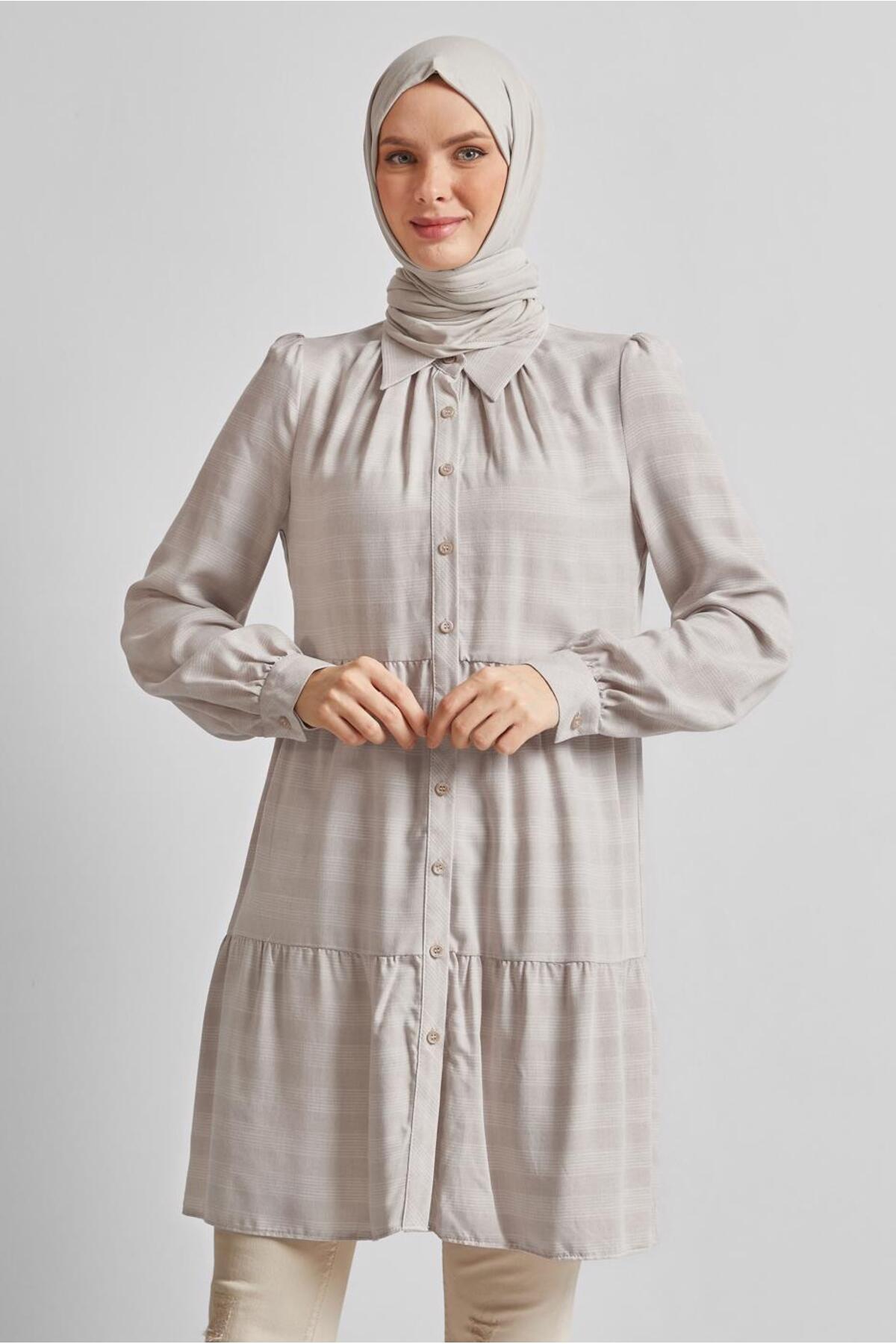 آلوینا پیراهن یقهدار تونیک ۴۴۴۷۶ آلوینا پیراهن یقهدار تونیک ۴۴۴۷۶