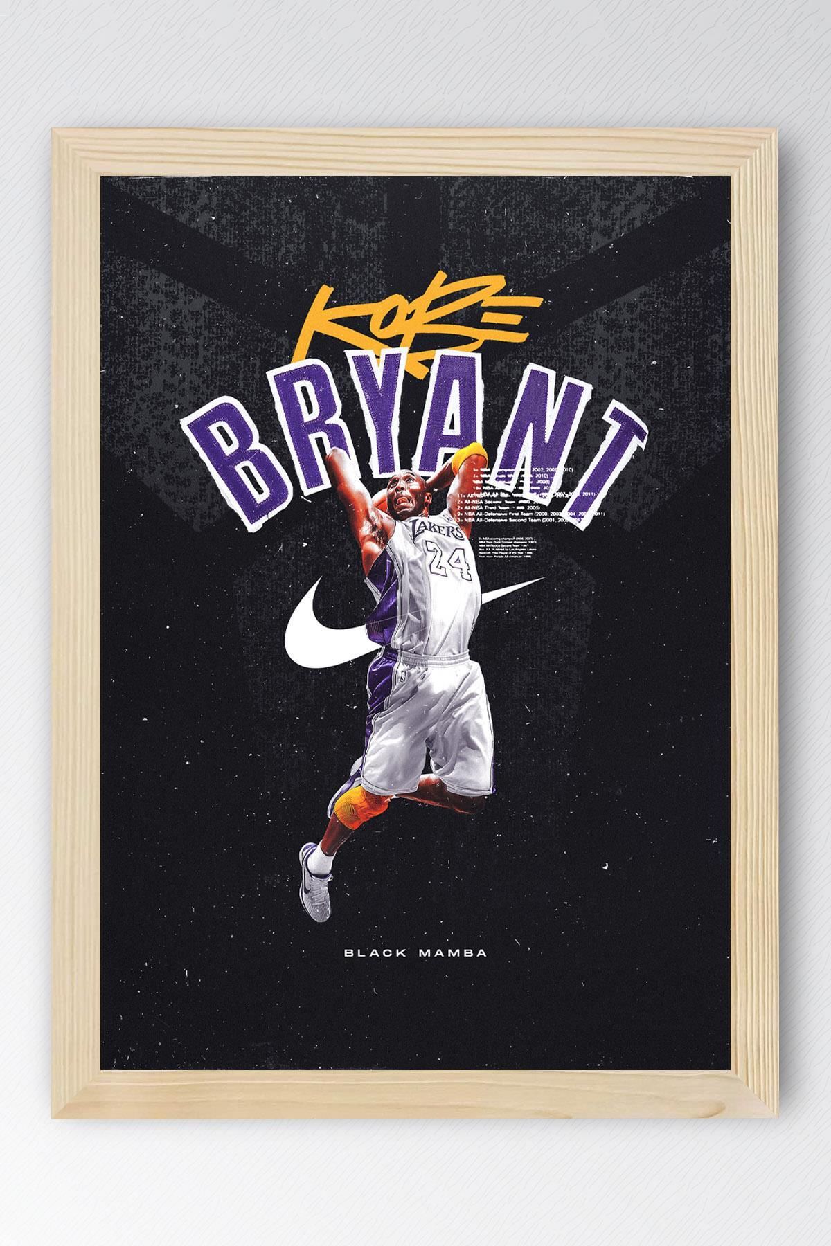 Saturn Kobe Bryant Çerçeveli Tablo - Los Angeles Lakers NBA Posteri Tablo