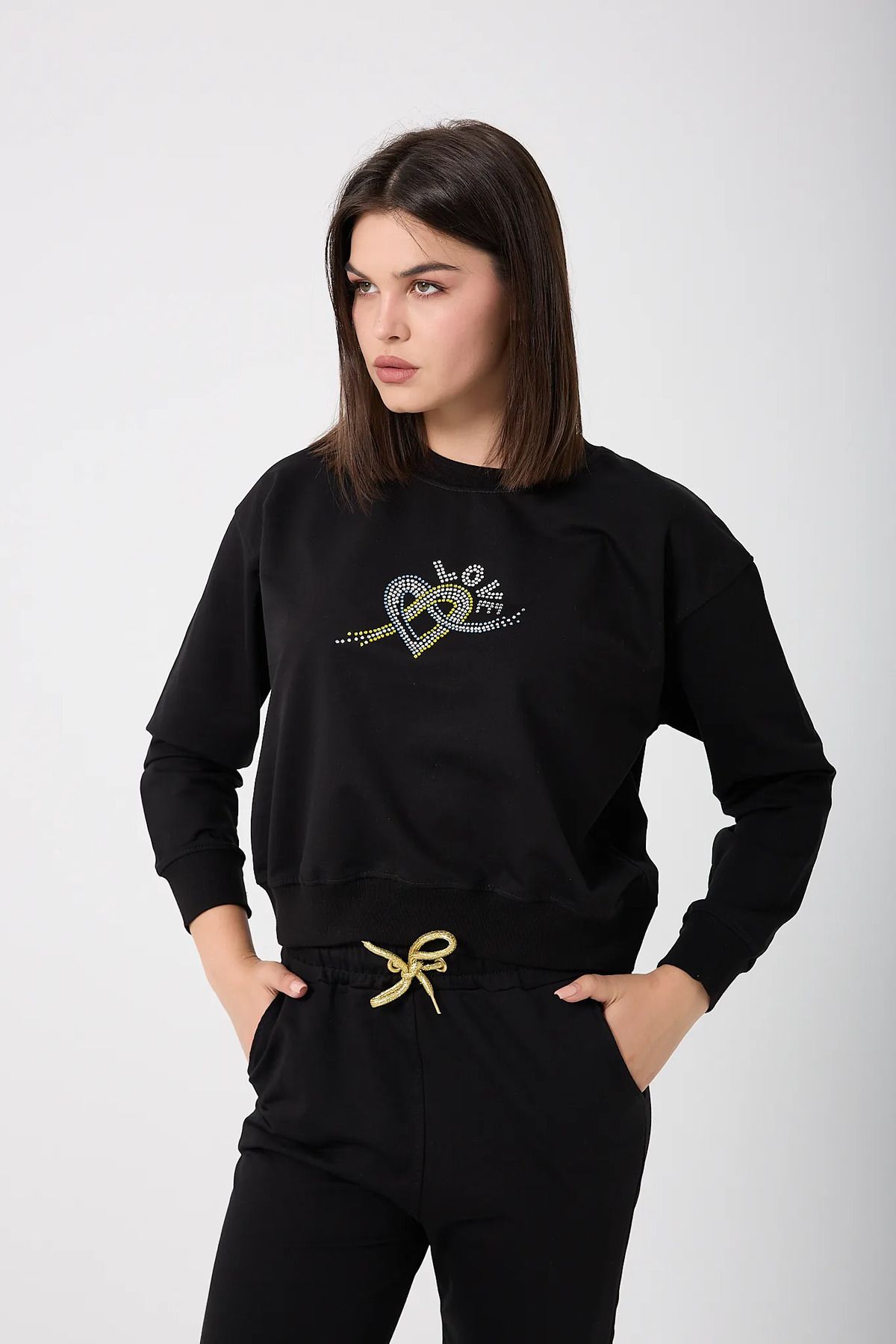 sernoy lomera SL4637-Love Taşlı Alt Üst İkili Takım