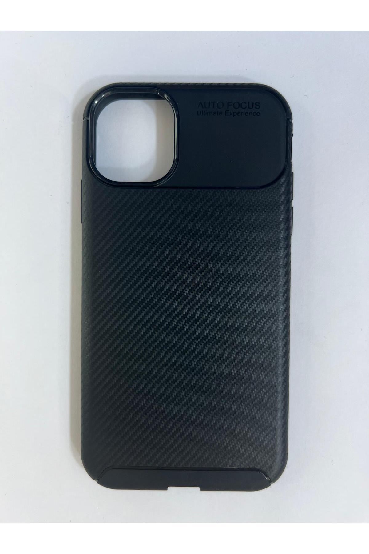 Amorix ARMORİX İPHONE 11 KARBON AUTO FOCUS SİYAH SİLİKON KILIF