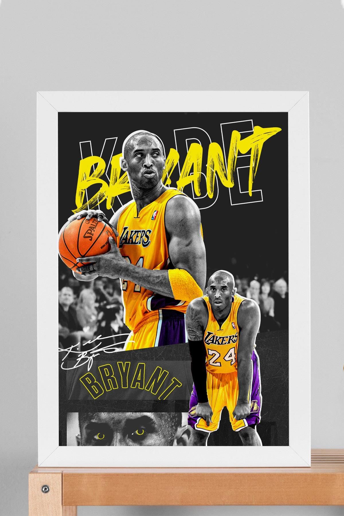 Saturn Kobe Bryant Çerçeveli Tablo - Los Angeles Lakers NBA Posteri Tablo