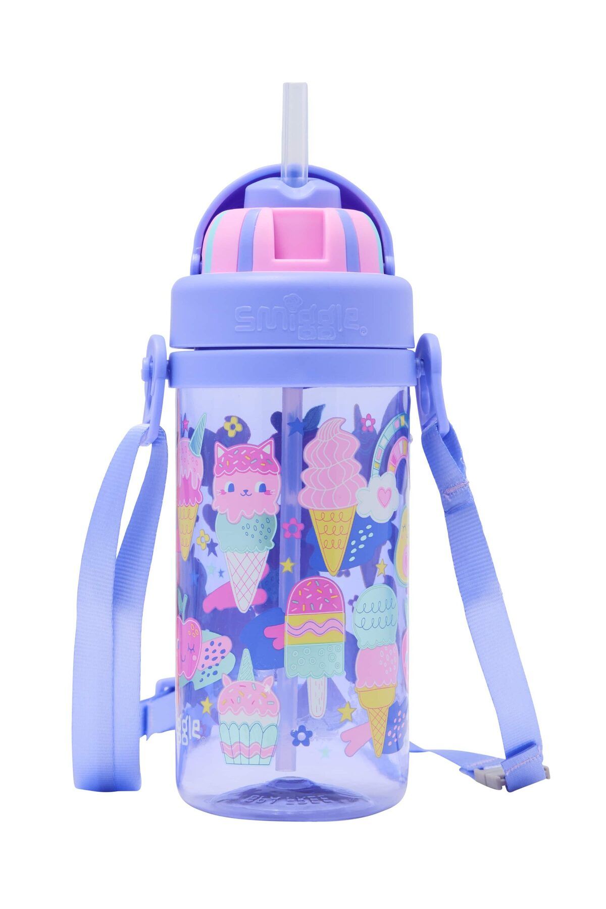 SMIGGLE Happy Tales Teeny Tiny Askılı Pipetli Suluk 400Ml