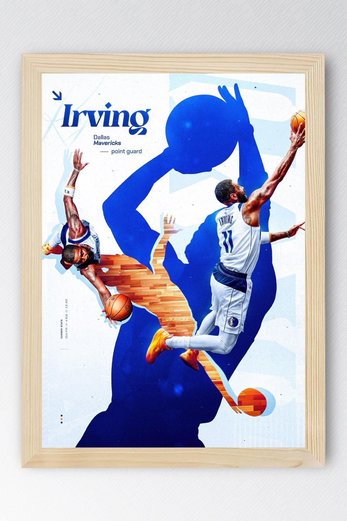 Saturn Kyrie Irving Çerçeveli Tablo - Dallas Mavericks NBA Posteri Tablo