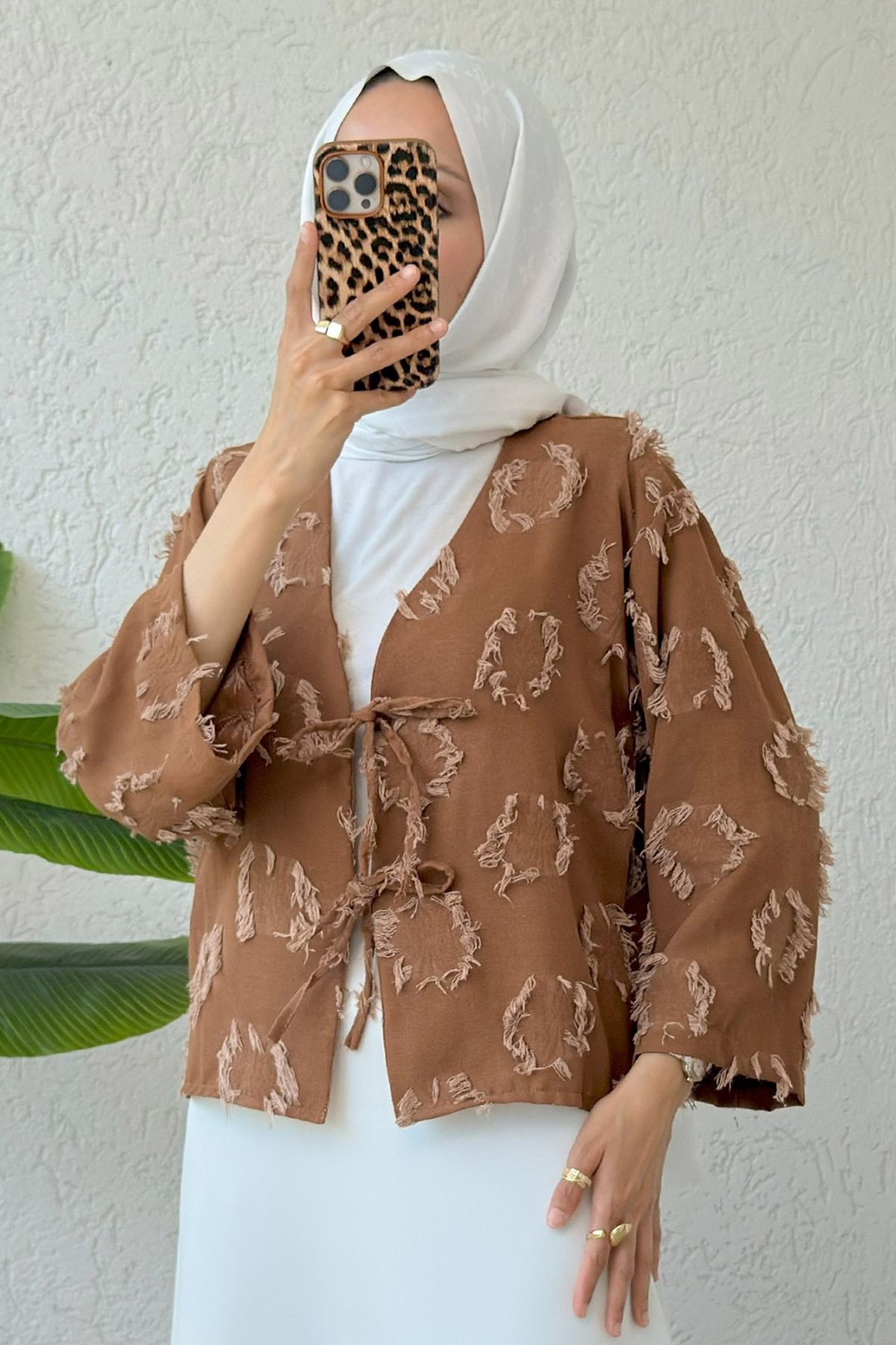 DPARİS Yama Yırtık Detaylı Kimono