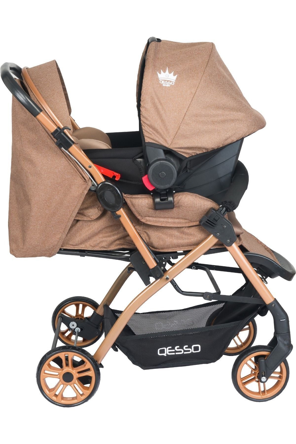 4 Baby Aqua Çift Yönlü Bebek Arabası Antrasit Kahve Travel Puset Termal Çanta fotoğrafı 5 (önizleme)