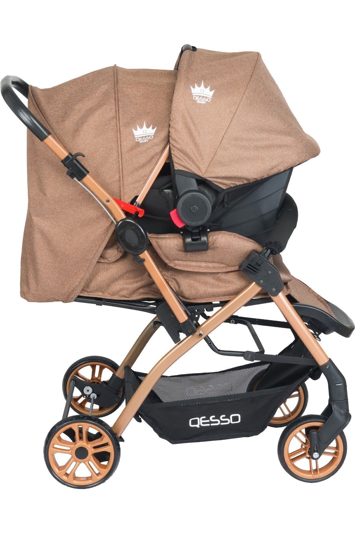 4 Baby Aqua Çift Yönlü Bebek Arabası Antrasit Kahve Travel Puset Termal Çanta fotoğrafı 6 (önizleme)