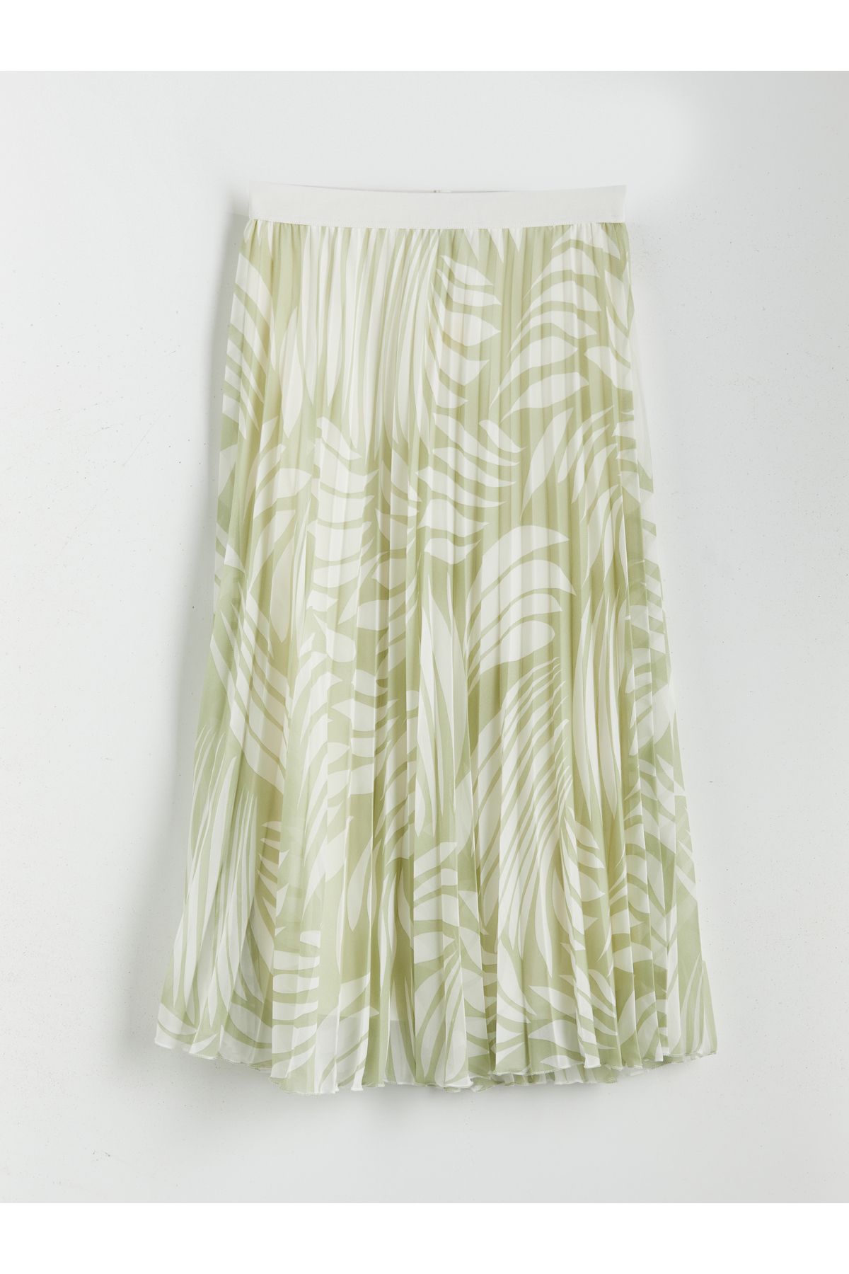 LC Waikiki-Patterned Chiffon Pleated Skirt with Elastic Waist 5