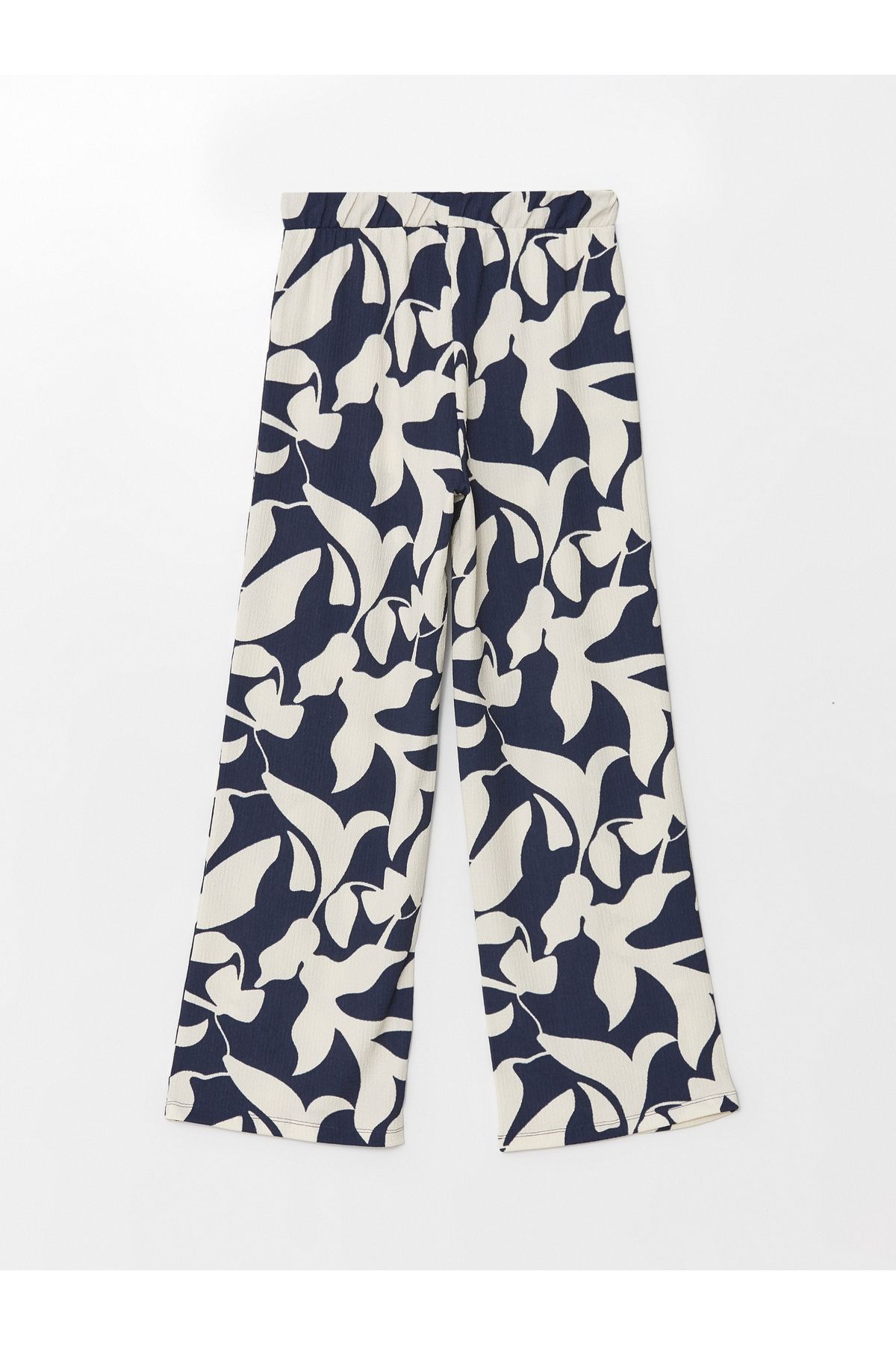 LC Waikiki-Pantaloni de damă cu model cu picioare largi, cu talie elastică 6