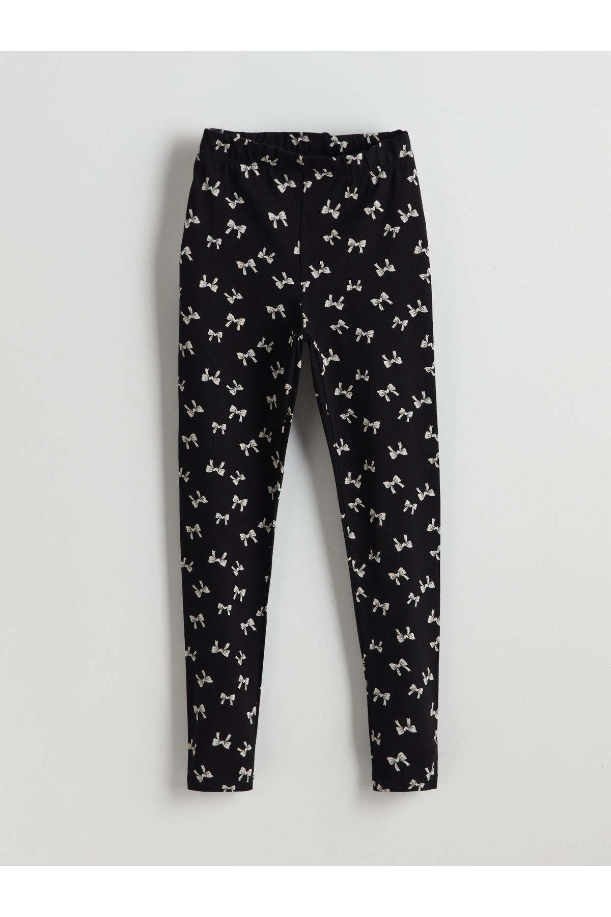 LC Waikiki-Girls' Leggings with Elastic Waist and Ribbon Print 1