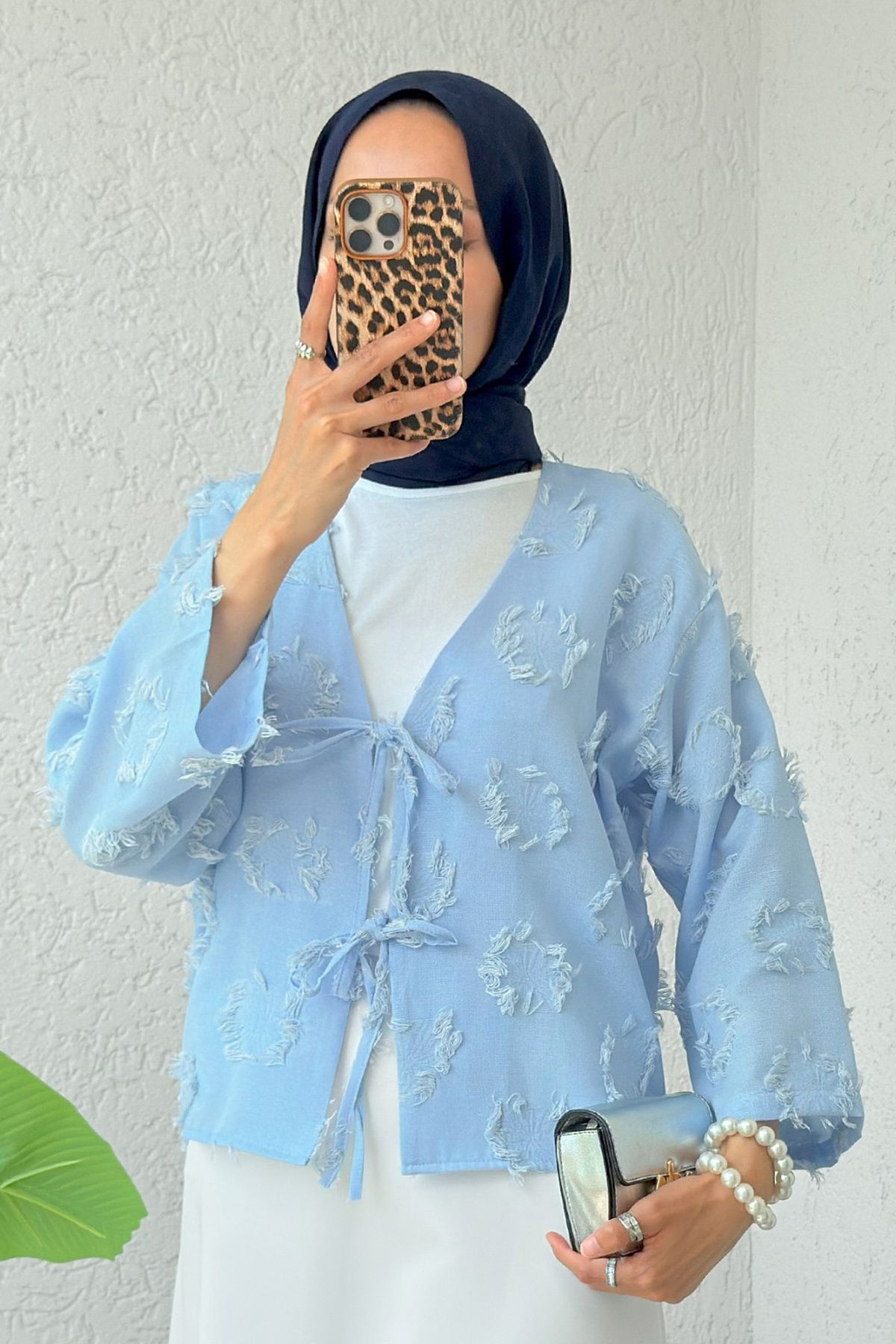 DPARİS Yama Yırtık Detaylı Kimono