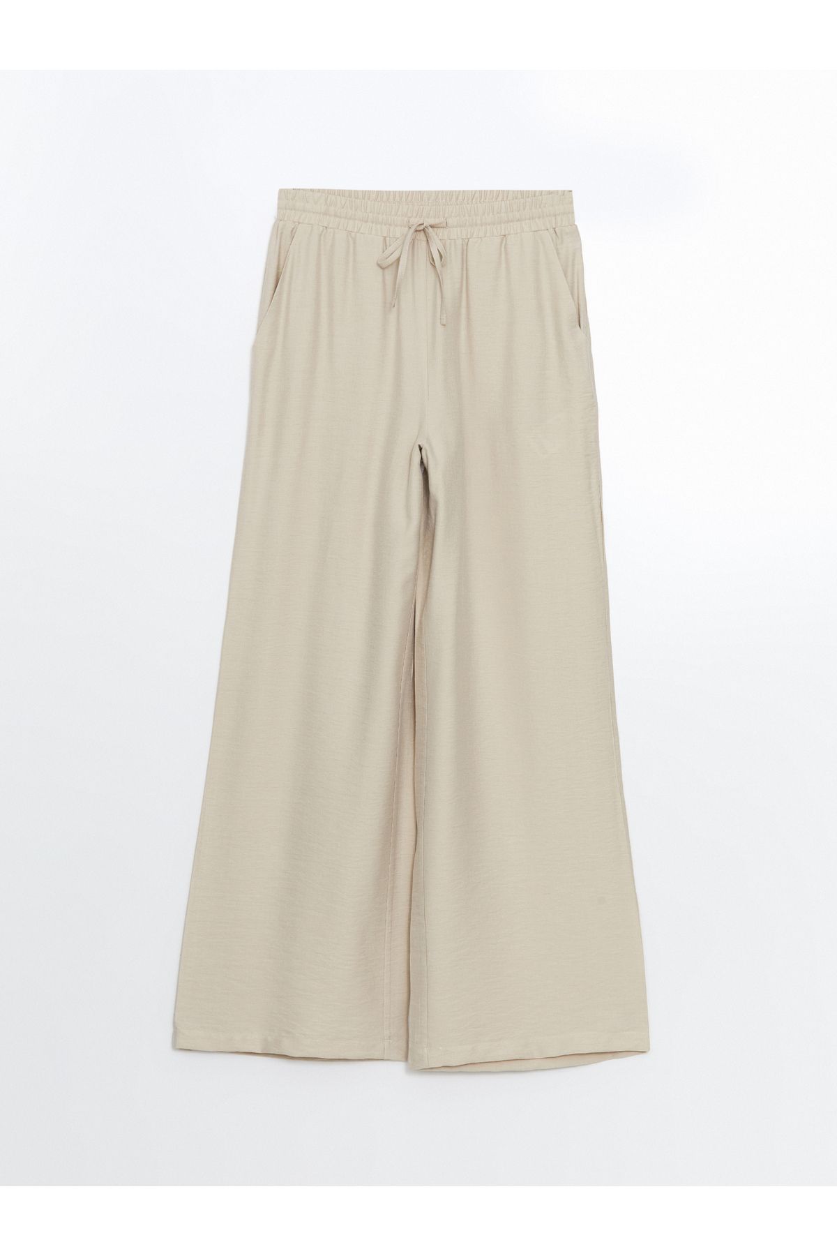 LC Waikiki-Pantaloni de damă cu aspect de in cu talie elastică 5