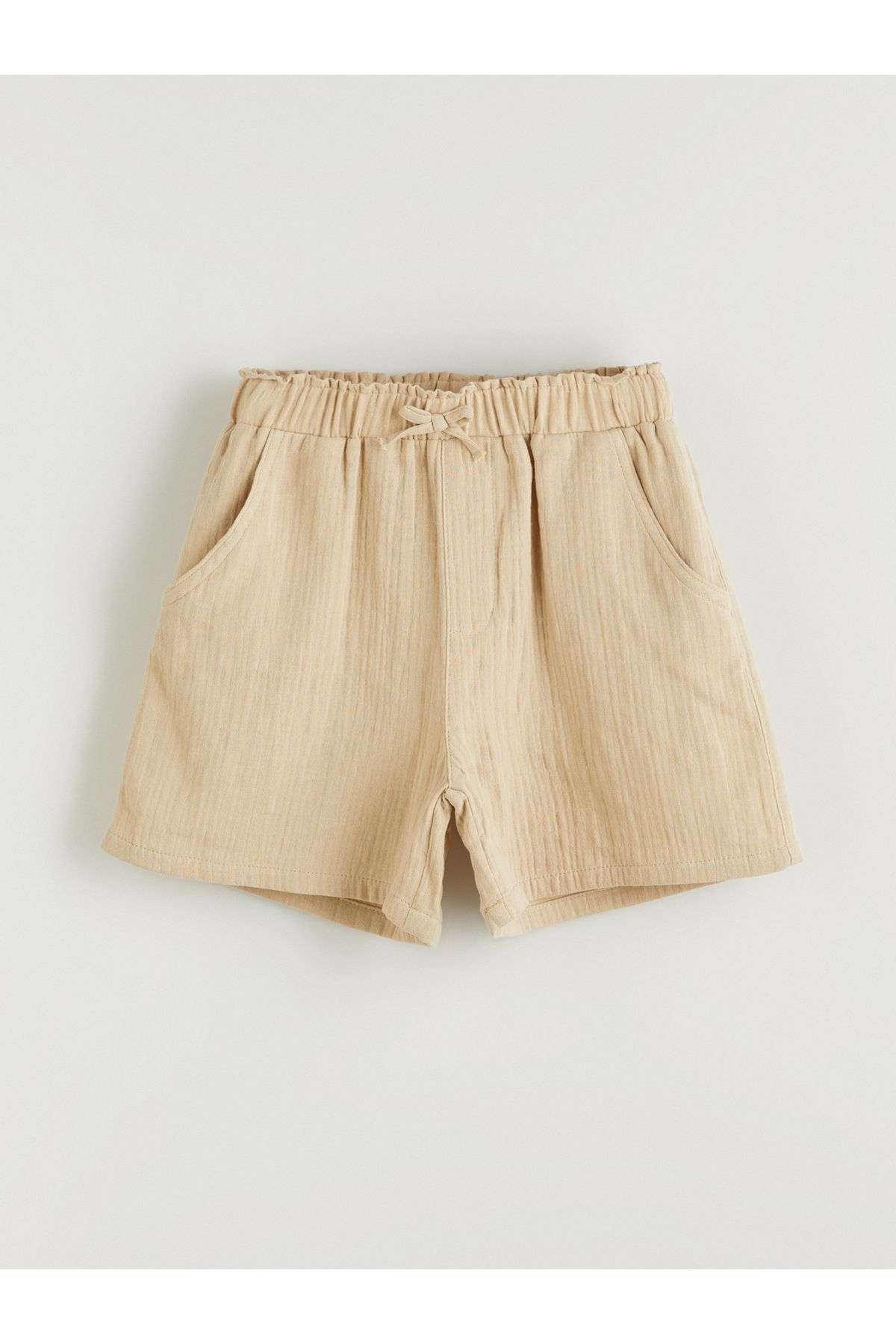 LC Waikiki-Muslin Girl's Shorts with Elastic Waist 1