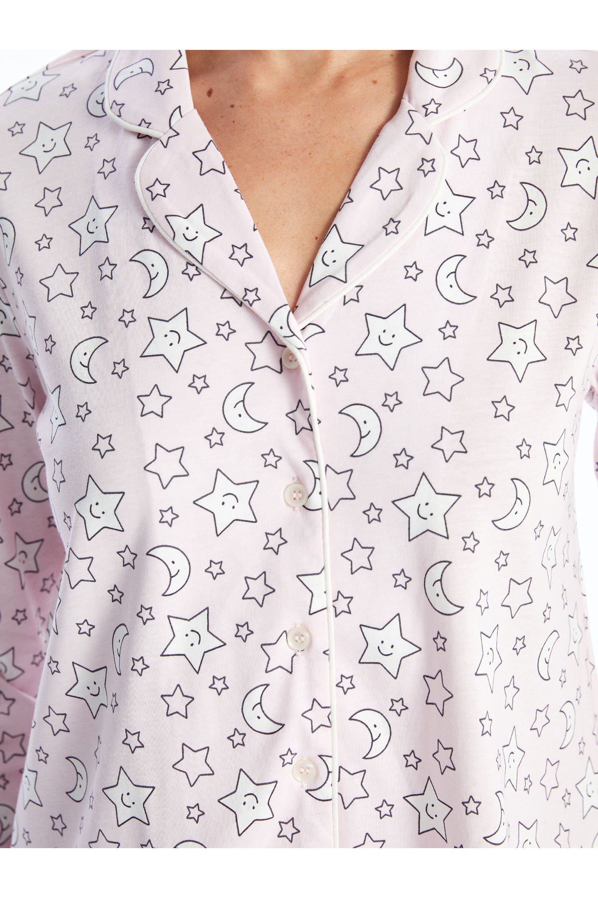 LC Waikiki-Shirt Collar Patterned Maternity Pajamas Set 3