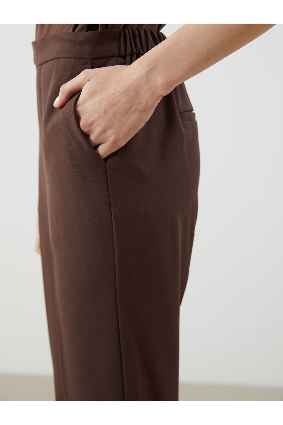 LC Waikiki-Standard Fit Women's Trousers with Elastic Waist 3