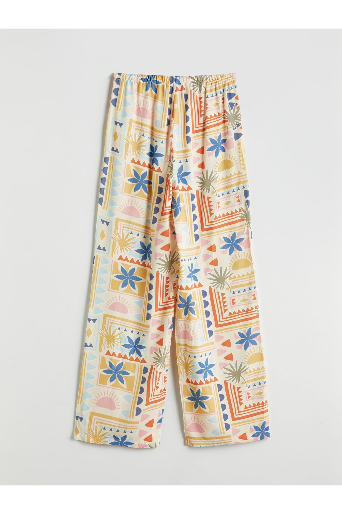 LC Waikiki-Pantaloni de damă cu model cu talie elastică 6
