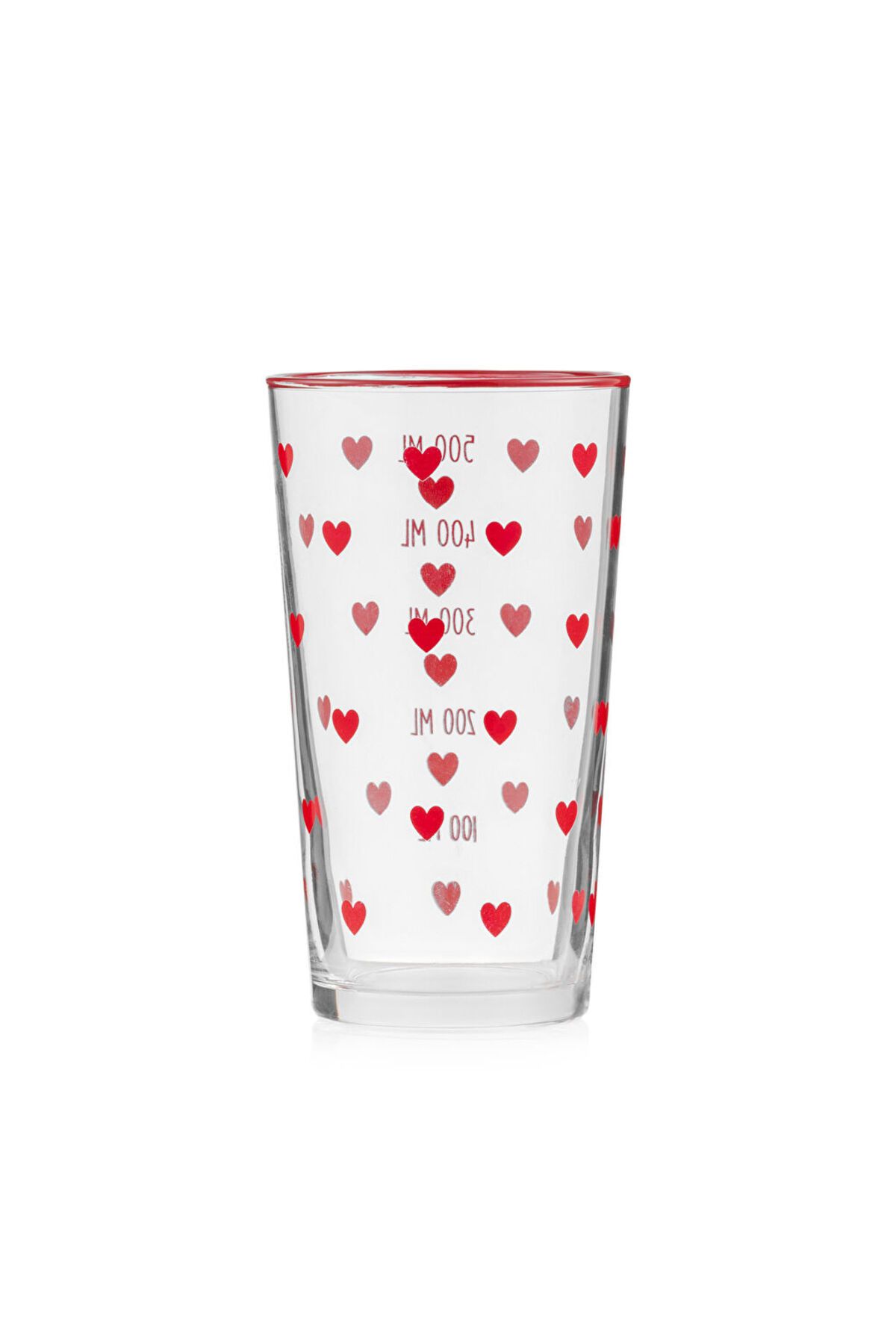 LC Waikiki-Sparkling Selections from Shining Store |   Red Heart Printed Glass Cup 570 ml 5