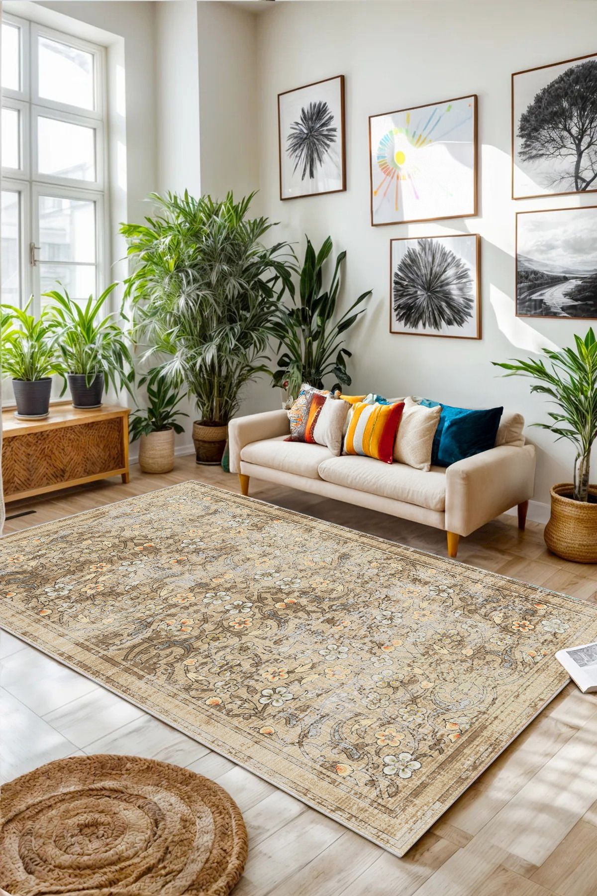 Halise Home Kaymaz Taban Yıkanabilir Kalın Dokulu Halı & Yolluk & Mutfak Halısı