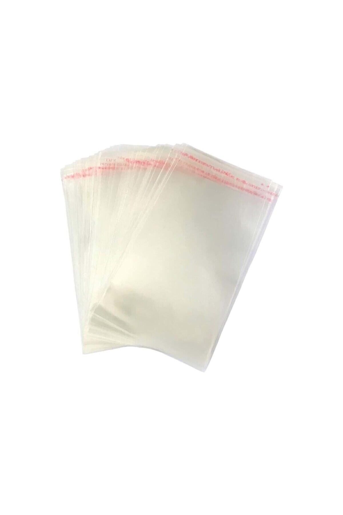 ARLetikettasarım Şeffaf Bantlı Jelatin 10 cm X 20 cm 100 Adet - Arletikettasarım