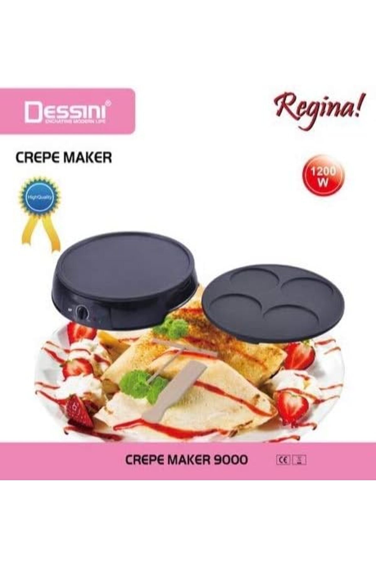 Dessini-Electric Crepe Maker: Precise Temperature Control for Perfect Pancakes, 12 Inch Non-Stick Gr 3
